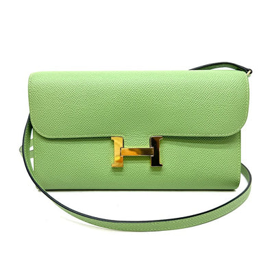 HERMES HERMES Constance long to go Constance long to go Wallet Long Wallet Epson Veil Cricket Green Green Gold Hardware Vaugh Epson