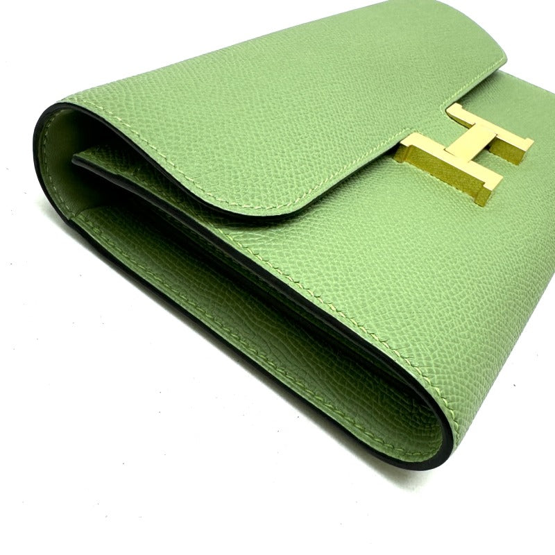 HERMES HERMES Constance long to go Constance long to go Wallet Long Wallet Epson Veil Cricket Green Green Gold Hardware Vaugh Epson