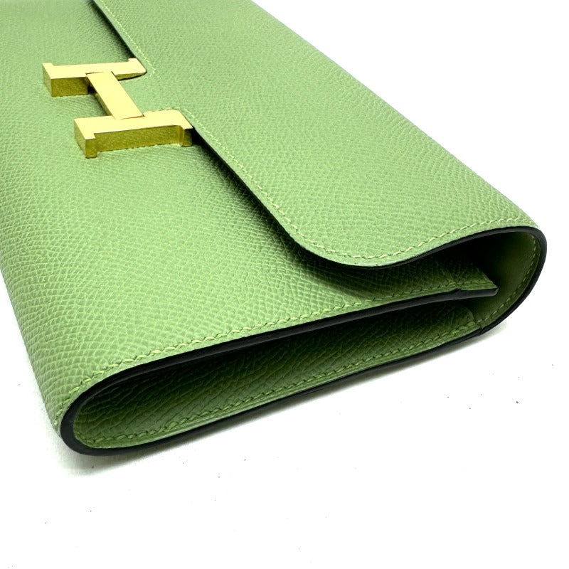 HERMES HERMES Constance long to go Constance long to go Wallet Long Wallet Epson Veil Cricket Green Green Gold Hardware Vaugh Epson