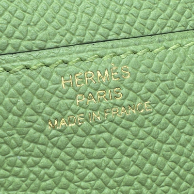 HERMES HERMES Constance long to go Constance long to go Wallet Long Wallet Epson Veil Cricket Green Green Gold Hardware Vaugh Epson