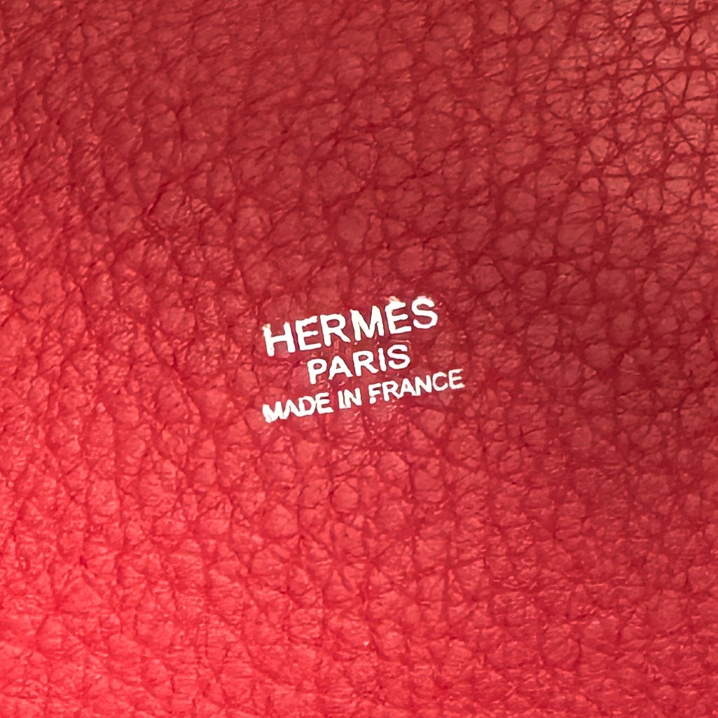 HERMES 爱马仕 Picotin lock PM Picotin lock PM Picotin PM Picotin lock 18 手提袋Torillon Clemence Rouge Casack Casack红色银色金属配件