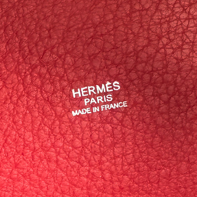 HERMES HERMES Picotin lock PM Picotin lock PM Picotin PM Picotin lock 18 Tote bag Torillon Clemence Rouge Casack Red Red Silver Metal fittings