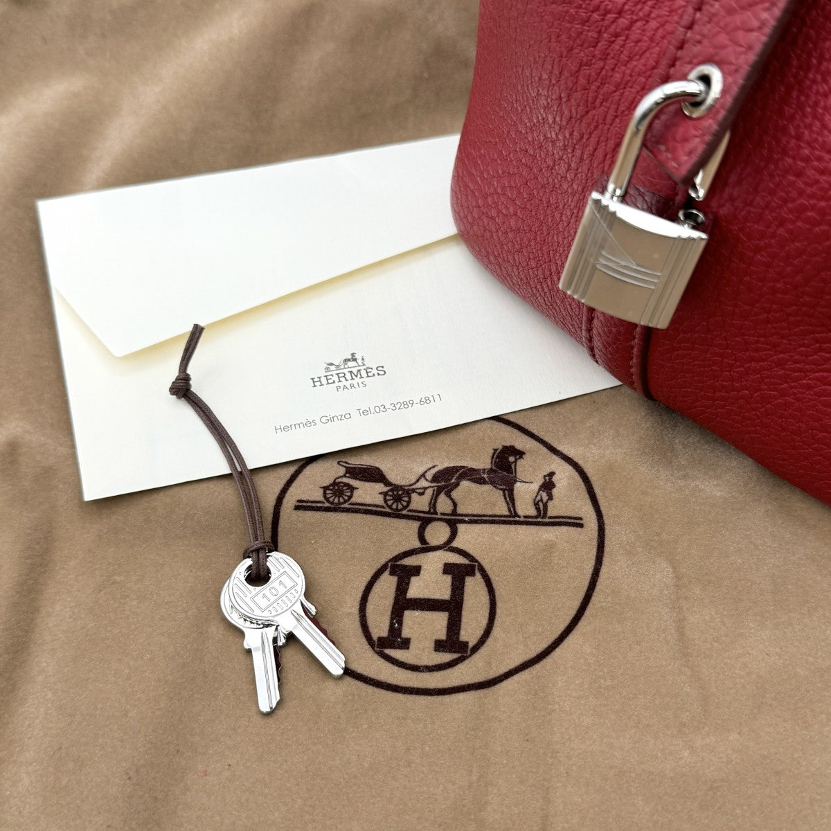 エルメス HERMES ピコタンロックPM ピコタンロック PM ピコタンPM ピコタンロック18 バッグ トートバッグ トリヨンクレマンス ルージュカザック レッド 赤 シルバー金具