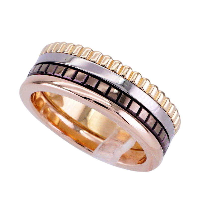 BOUCHERON Boucheron Quatre Classic Ring Small Quatre ring 棕色Quatre Classic Ring Ring 750金黄色白色金色粉红色金色棕色PVD