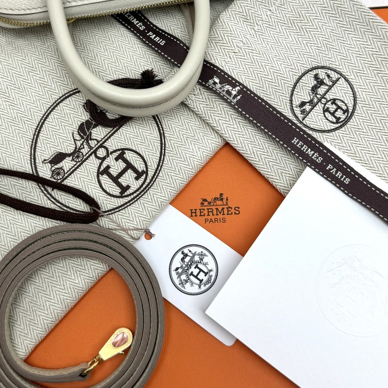 エルメス HERMES ボリード1923 ボリード 1923 ミニ バッグ ショルダーバッグ エバーカラー べトン ライトグレー ゴールド金具 エヴァーカラー