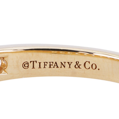 ティファニー TIFFANY&Co. セッティング ウェディング バンド ハーフサークル　ハーフエタニティ リング 指輪 750YG ゴールド ダイヤリング　結婚指輪　イエローゴールド　マリッジリング