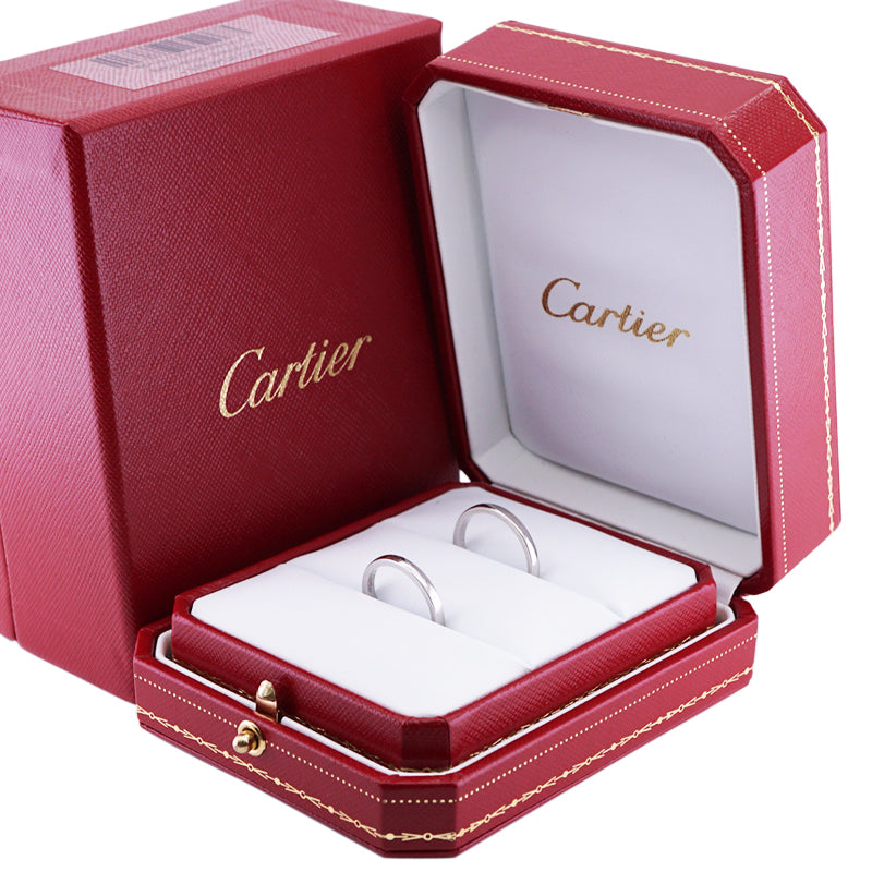 カルティエ Cartier バレリーナ ウェディング リング BALLERINE WEDDING BAND リング 指輪 Pt950 シルバー 結婚指輪 マリッジリング プラチナ