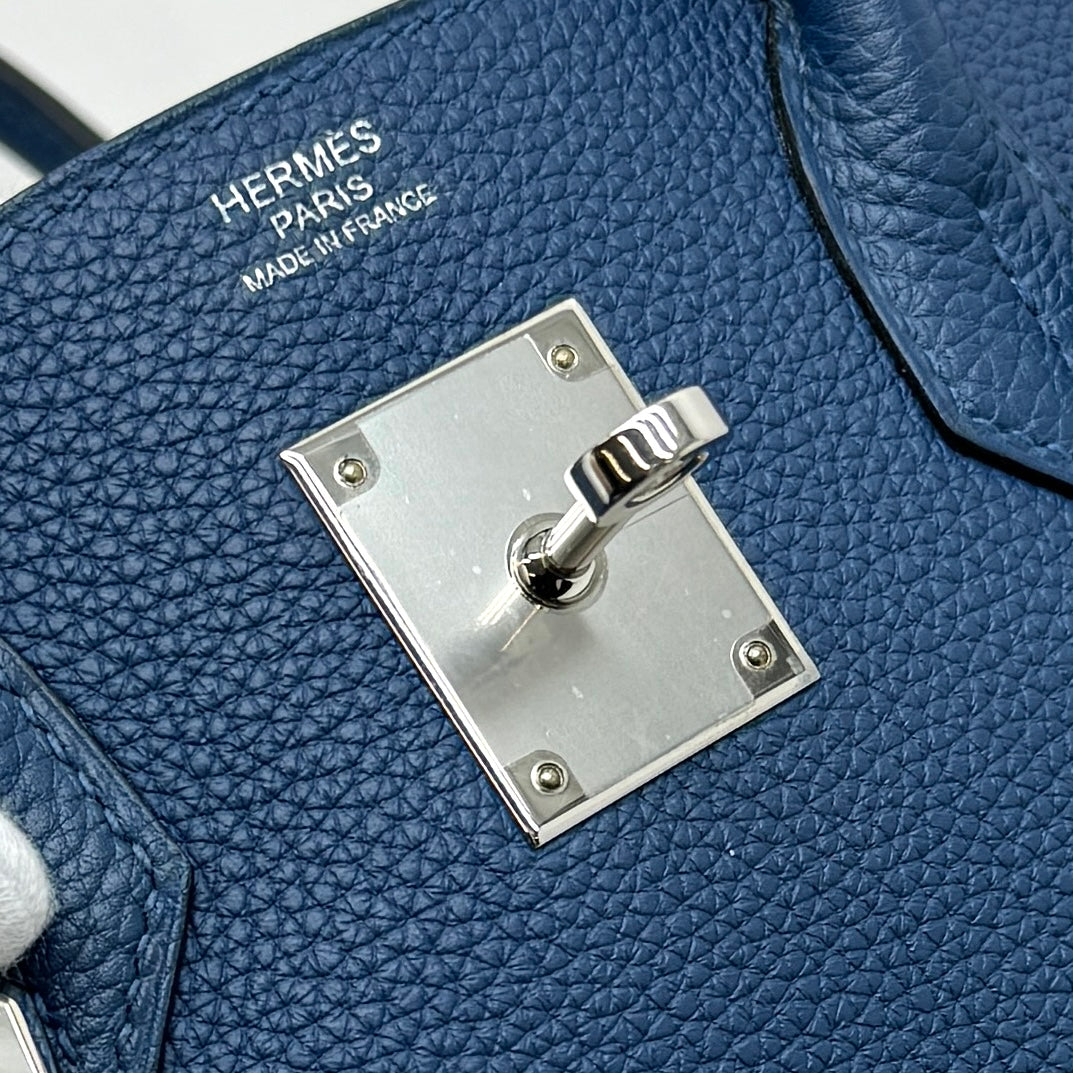 エルメス HERMES バーキン30 バーキン 30 バッグ トートバッグ トゴ ディープブルー ブルー 青 シルバー金具