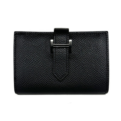 HERMES 爱马仕 Bearn mini Bearn mini Monochrome 钱包，比福尔德钱包，迷你钱包，迷你钱包，爱普生，锯，黑色，黑色，黑色金属配件，vo epson卡盒，纸牌持有人，紧凑的钱包