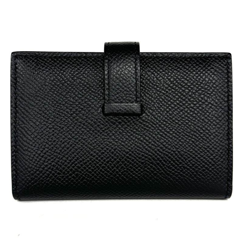 HERMES HERMES Bearn mini Bearn mini Monochrome Wallet, Bifold Wallet, Mini Wallet, Mini Wallet, Epson, Saw Black, Black, Black, Black Metal Fittings, Vo Epson Card Case, Card Holder, Compact Wallet