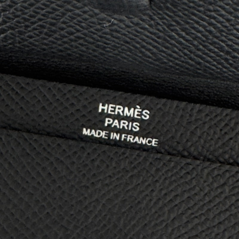 エルメス HERMES ベアンミニ べアン ミニ モノクローム 財布 二つ折り財布 ミニ財布 ミニウォレット エプソン ソーブラック ブラック 黒 ブラック金具 ヴォーエプソン カードケース カード入れ コンパクト財布