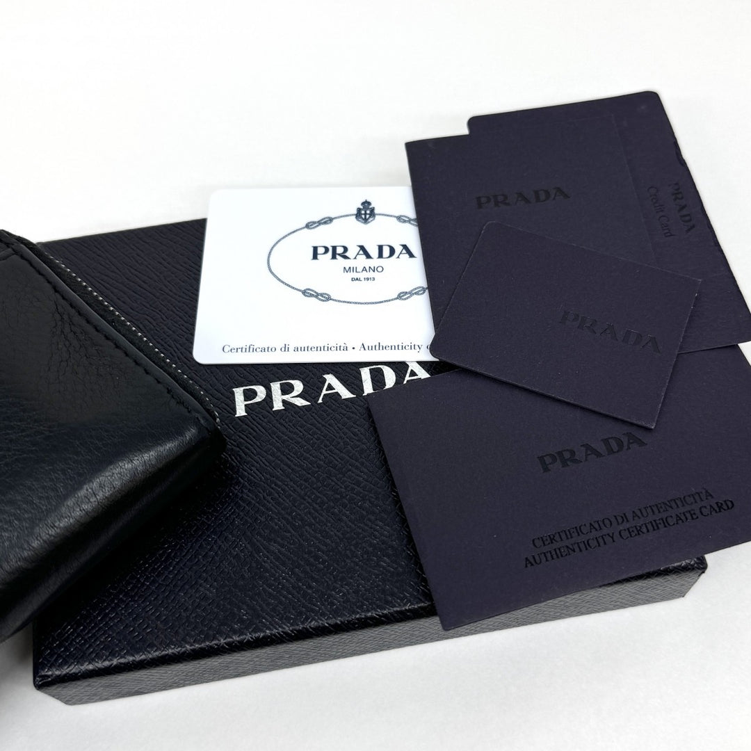 プラダ PRADA 財布 コインケース 小銭入れ ヴィテロダイノ ブラック 黒