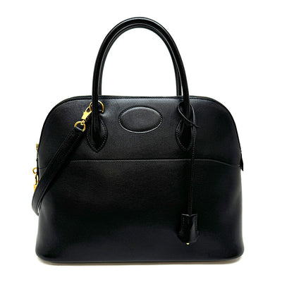 HERMES HERMES Bolide 35 Bolide 35 Bag, Tote Bag, Shoulder Bag, Leather, Noir, Black, Gold Fittings