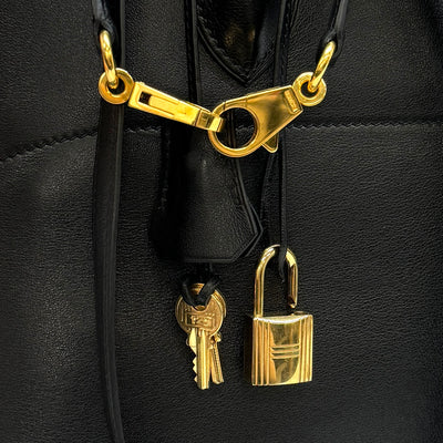 HERMES HERMES Bolide 35 Bolide 35 Bag, Tote Bag, Shoulder Bag, Leather, Noir, Black, Gold Fittings