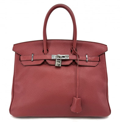 HERMES HERMES Birkin 35 Birkin 35 Tote bag Torillon Clemence Rouge Casack Red Red Silver Metal fittings