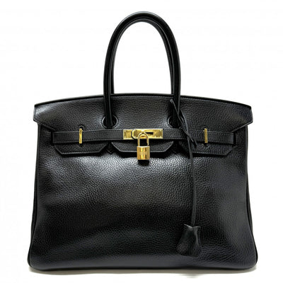 HERMES 헤르메스 Birkin 35 Birkin 35 가방, 토트 백, Ardennes, Noir, Black, Gold Fittings