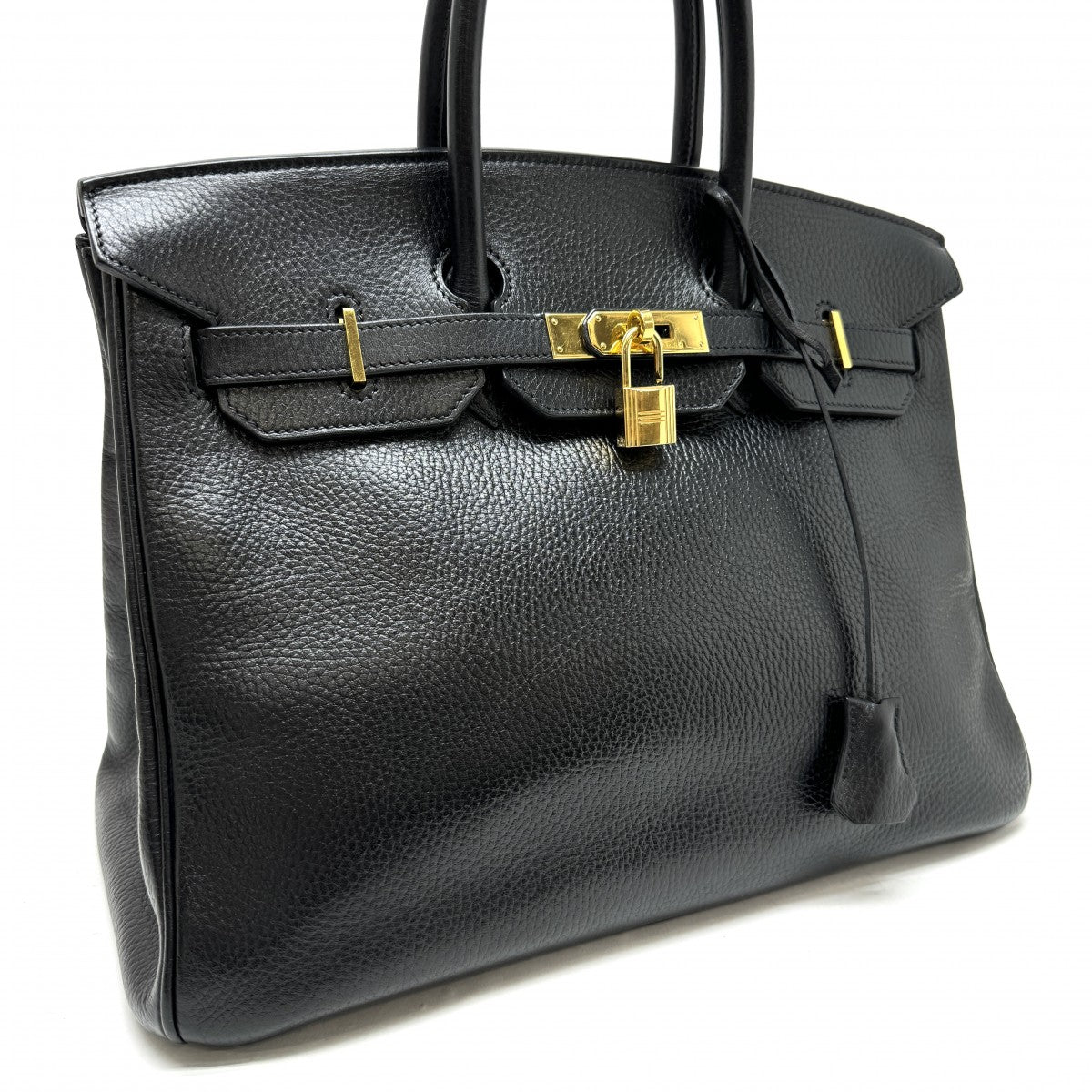 HERMES HERMES Birkin 35 Birkin 35 Bag, tote bag, Ardennes, noir, black, gold fittings