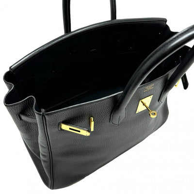 HERMES HERMES Birkin 35 Birkin 35 Bag, tote bag, Ardennes, noir, black, gold fittings