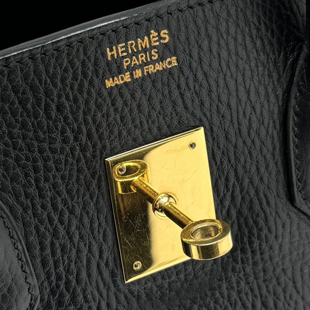 HERMES 헤르메스 Birkin 35 Birkin 35 가방, 토트 백, Ardennes, Noir, Black, Gold Fittings