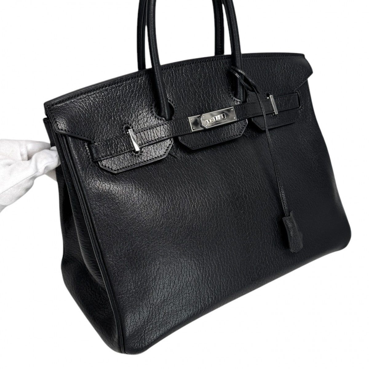 HERMES 爱马仕 Birkin 35 Birkin 35 手提袋Coromandel Noir黑色银硬件