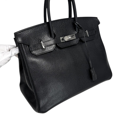 HERMES 헤르메스 Birkin 35 Birkin 35 토트 백 코로만델 누아어 블랙 실버 하드웨어