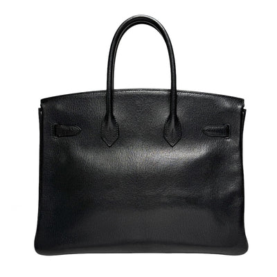 HERMES 爱马仕 Birkin 35 Birkin 35 手提袋Coromandel Noir黑色银硬件