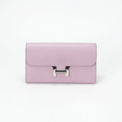 HERMES 헤르메스 Constance long to go Constance long to go 지갑 롱 지갑 Epson Mauve Silvestle Pink Silver Metal Fittings Vo Epson