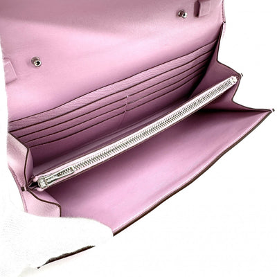 HERMES 헤르메스 Constance long to go Constance long to go 지갑 롱 지갑 Epson Mauve Silvestle Pink Silver Metal Fittings Vo Epson