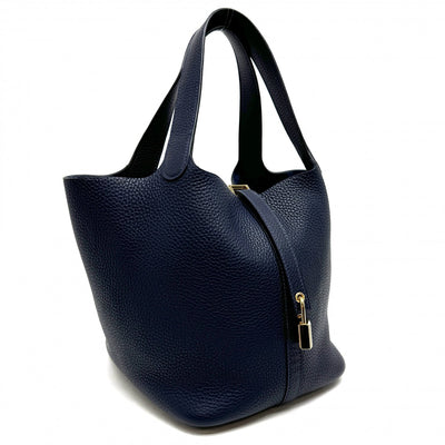 HERMES HERMES Picotin lock MM Picotin lock MM Picotin lock 22 Tote bag Torillon Clemence Blue Nuits Navy Gold hardware