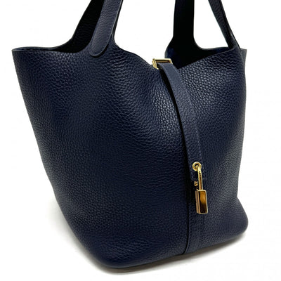 HERMES HERMES Picotin lock MM Picotin lock MM Picotin lock 22 Tote bag Torillon Clemence Blue Nuits Navy Gold hardware