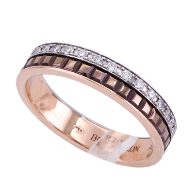 BOUCHERON BOUCHERON Quatre Classic Diamond Ring Half Quatre ring Cattle Diamond Ring 750PG Pink Gold White Gold Yellow Gold Pink Gold Brown PVD