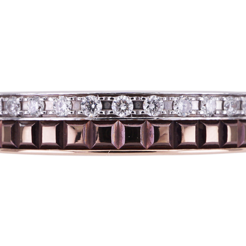 BOUCHERON BOUCHERON Quatre Classic Diamond Ring Half Quatre ring Cattle Diamond Ring 750PG Pink Gold White Gold Yellow Gold Pink Gold Brown PVD