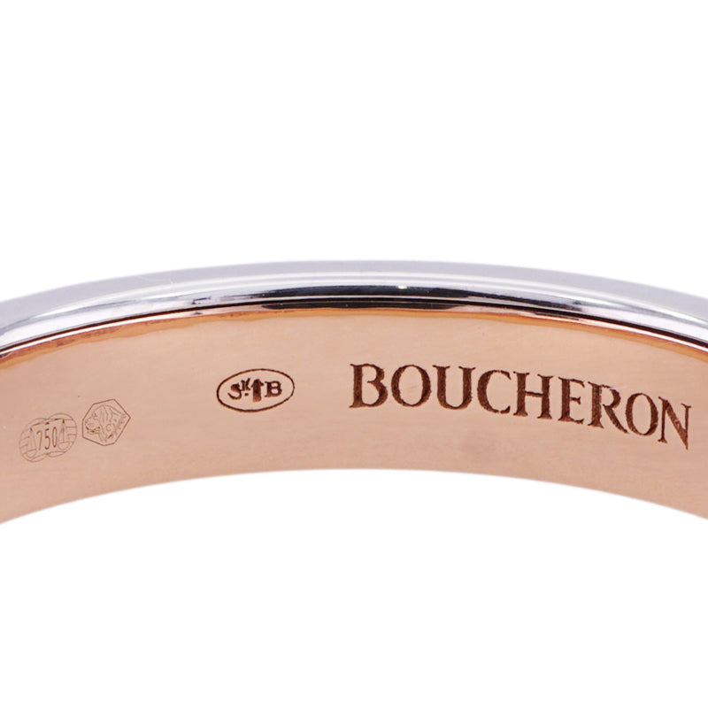 BOUCHERON BOUCHERON Quatre Classic Diamond Ring Half Quatre ring Cattle Diamond Ring 750PG Pink Gold White Gold Yellow Gold Pink Gold Brown PVD