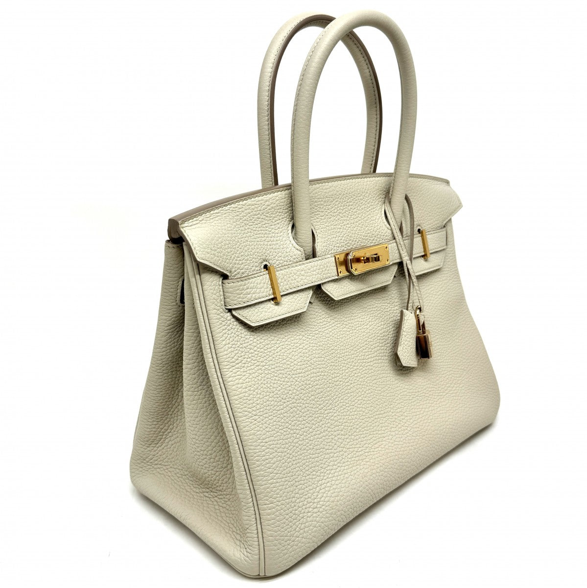 HERMES HERMES Birkin 30 Birkin 30 Bag Tote Bag Togo Beton Light Gray Pink Gold Hardware RG Hardware Handbag