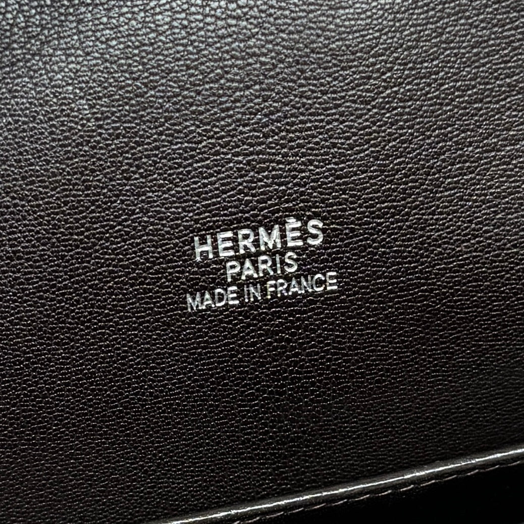 エルメス HERMES プリュムドッグ38 プリュムドッグ 38 バッグ ビジネスバッグ ブリーフケース ボックスカーフ ブラウン 茶 シルバー金具