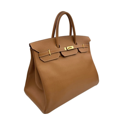 HERMES 헤르메스 Birkin 40 Birkin 40 가방, 토트 백, Ardennes, 금, 갈색, 갈색, 금 피팅