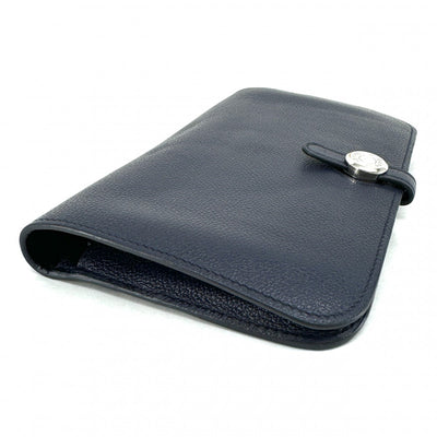 HERMES HERMES Dogon GM Dogon GM Dogon duo Wallet, long wallet, long wallet, togo, blue nuit, navy, navy, silver hardware