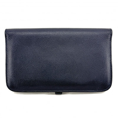 HERMES HERMES Dogon GM Dogon GM Dogon duo Wallet, long wallet, long wallet, togo, blue nuit, navy, navy, silver hardware