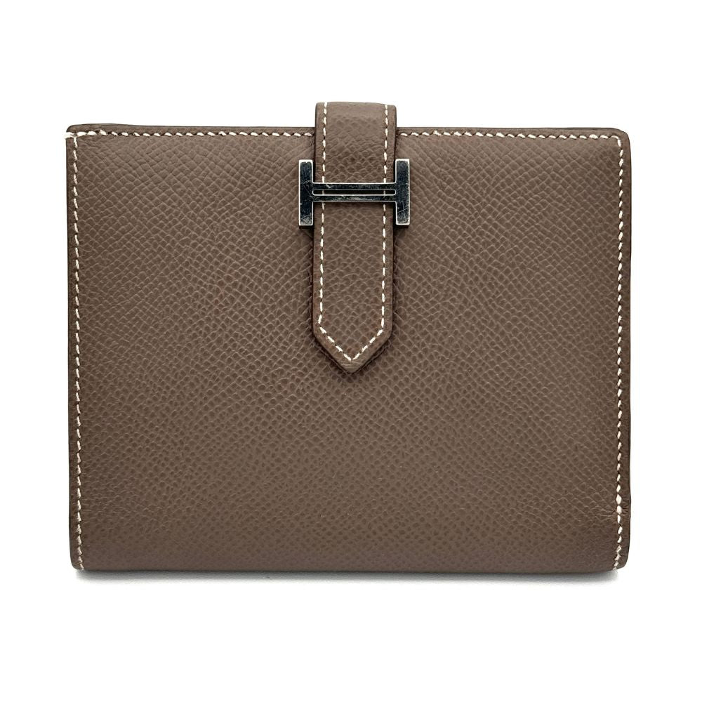 HERMES 爱马仕 Bearn compact Bearn compact 钱包，比福尔德钱包，迷你钱包，迷你钱包，Epson，Etoup，Grey，Greige，Silver Fittings，vo Epson