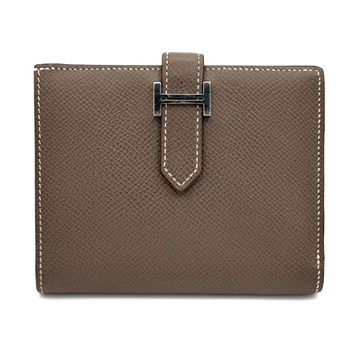 HERMES 爱马仕 Bearn compact Bearn compact 钱包，比福尔德钱包，迷你钱包，迷你钱包，Epson，Etoup，Grey，Greige，Silver Fittings，vo Epson