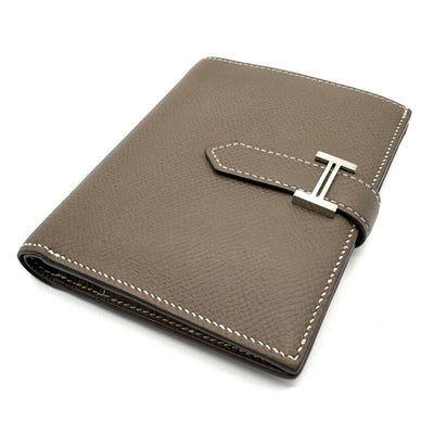 HERMES HERMES Bearn compact Bearn compact Wallet, Bifold Wallet, Mini Wallet, Mini Wallet, Epson, Etoup, Grey, Greige, Silver Fittings, Vo Epson