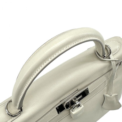 HERMES HERMES Kelly 28 Kelly 28 Bag, Tote bag, Shoulder bag, Swift, Cle, Beige, Silver hardware, Vo Swift