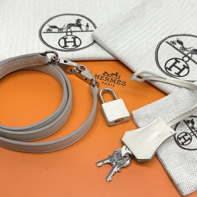 エルメス HERMES ケリー28 ケリー 28 バッグ トートバッグ ショルダーバッグ スイフト クレ ベージュ シルバー金具 ヴォースイフト