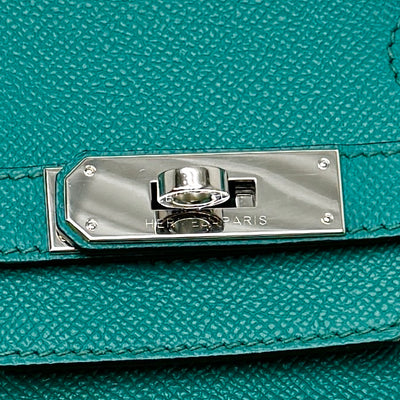 HERMES HERMES Birkin 30 Birkin 30 Bag Tote Bag Epson Blue Paon Blue Green Blue Green Silver Metal Fittings Vaugh Epson