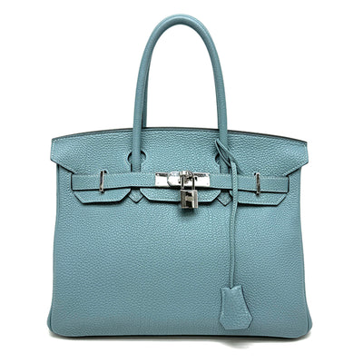 HERMES 헤르메스 Birkin 30 Birkin 30 토트 백 토고 시엘 블루 실버 하드웨어