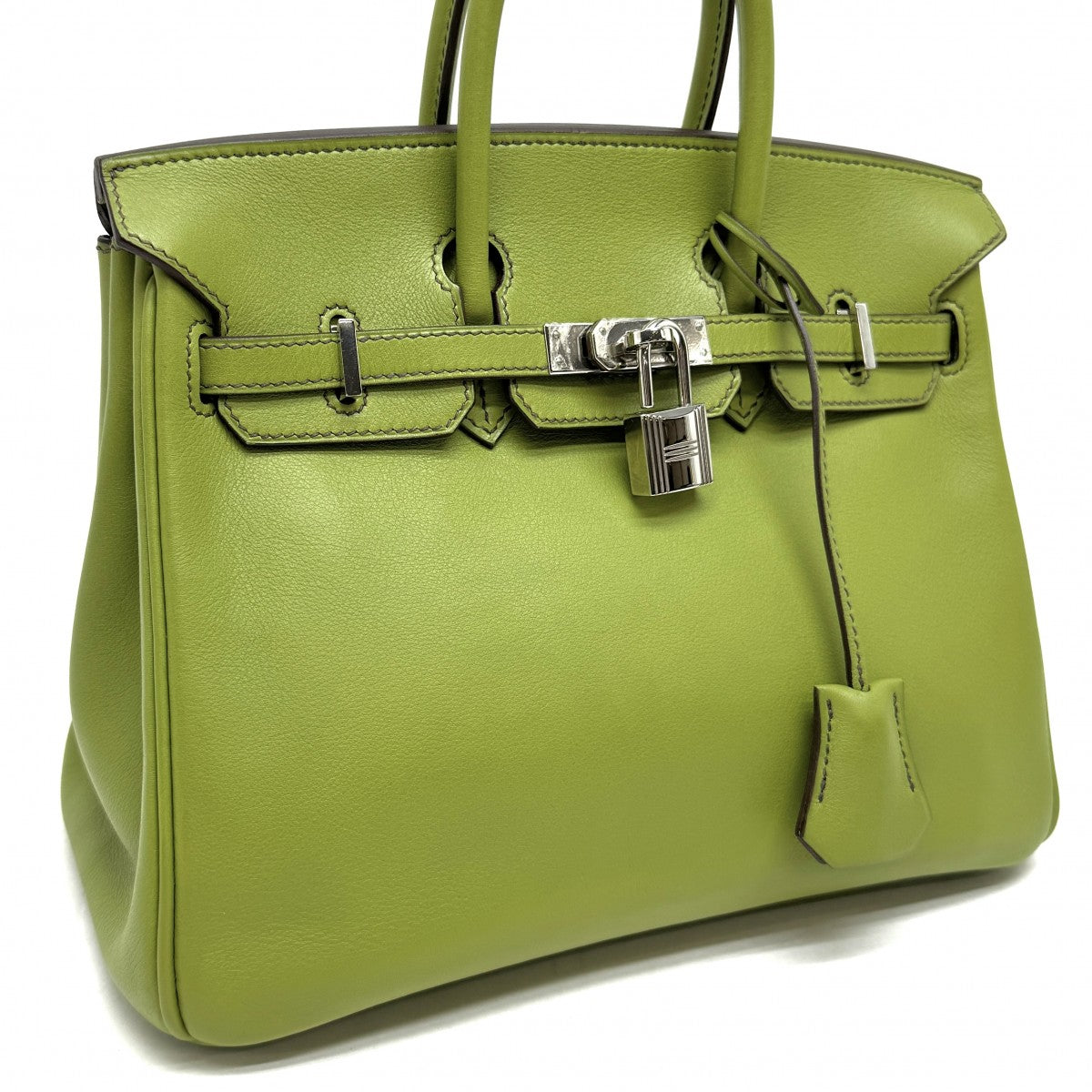 HERMES HERMES Birkin 25 Birkin 25 Bag Tote Bag Swift Anise Green Green Green Silver Metal Fittings Vo Swift