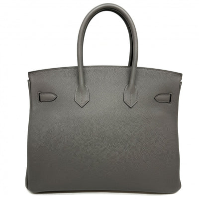 HERMES 爱马仕 Birkin 35 Birkin 35 袋手提袋dogo etan灰金色硬件手提包