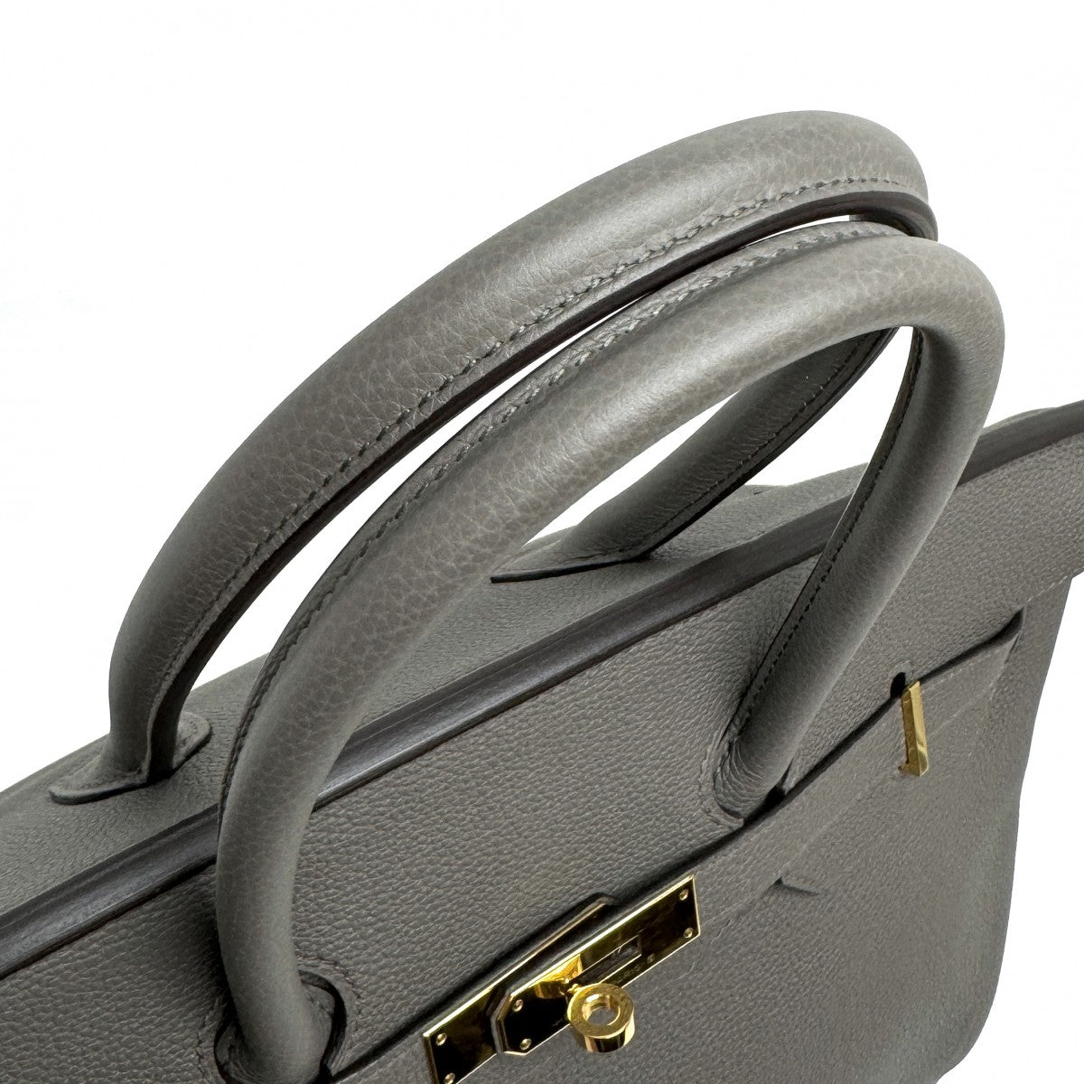 HERMES 爱马仕 Birkin 35 Birkin 35 袋手提袋dogo etan灰金色硬件手提包