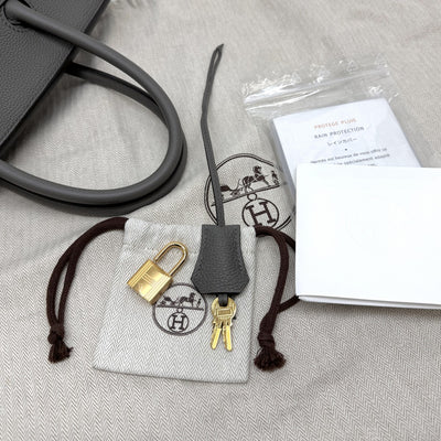 HERMES 爱马仕 Birkin 35 Birkin 35 袋手提袋dogo etan灰金色硬件手提包