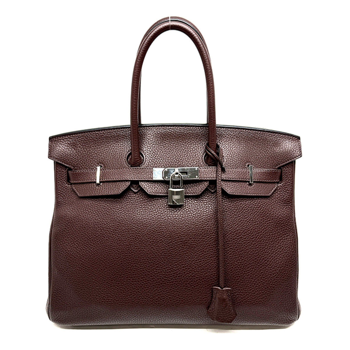 HERMES 爱马仕 Birkin 35 Birkin 35 手提袋Toryon Clemence Brown Brown Silver Hardware